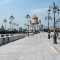 Construction of a pedestrian precinct and a bridge across Moskva river connecting Yakimanskaya quay and Christ the Saviour Cathedral