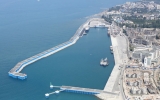 Construction of a cargo district at the mouth of river Mzymta in Sochi, 2008-2012