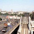 Construction of new Andreyevsky railway and roadway bridges across Moskva river 