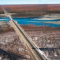 Сооружение моста через реку Алдан в рамках проекта строительства ж/д линии Беркакит – Томмот – Якутск  Амуро-Якутской магистрали