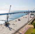 Construction of a cargo district at the mouth of river Mzymta in Sochi