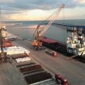 Строительство грузового района порта Сочи в устье реки Мзымта